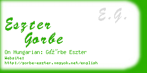 eszter gorbe business card